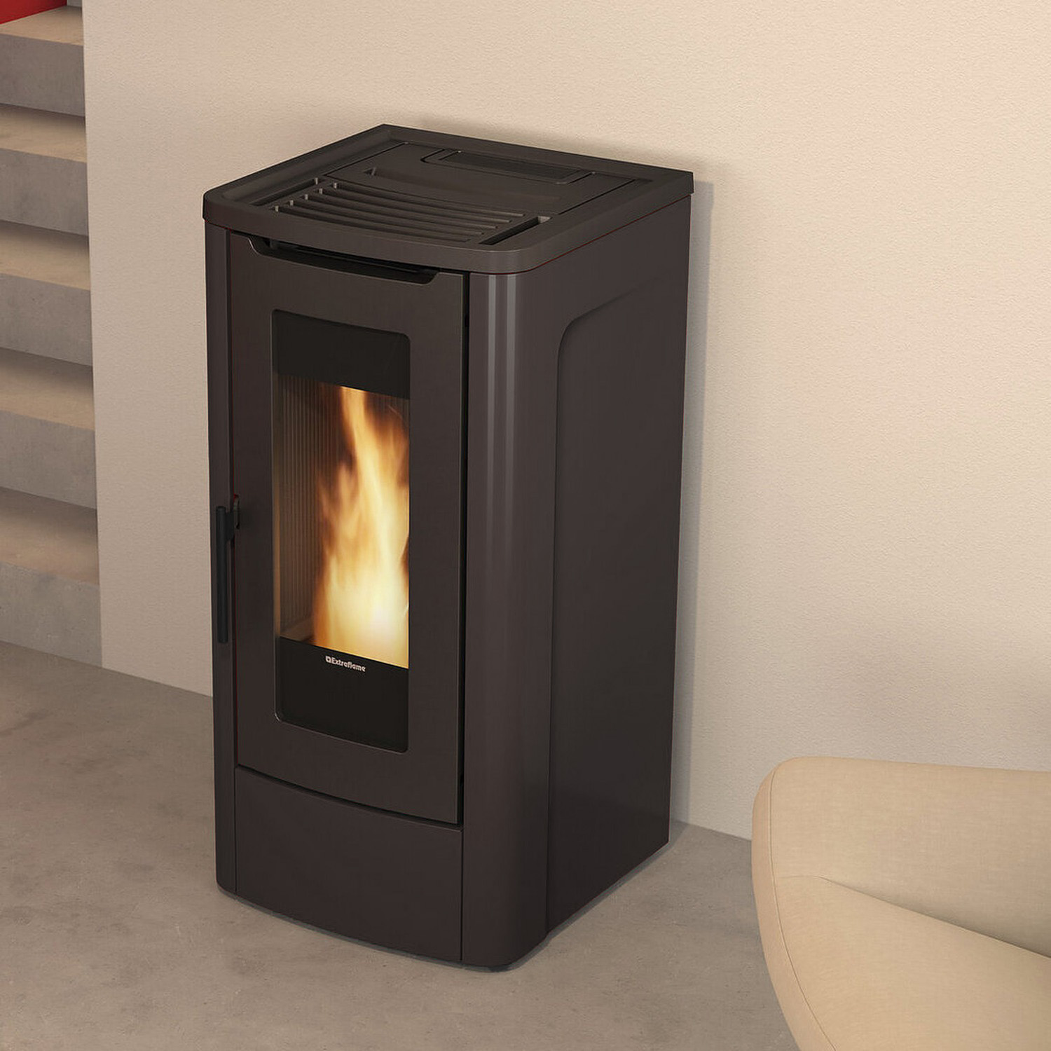 Extraflame Dahiana Plus AD Pelletofen Traditional Line schwarz
