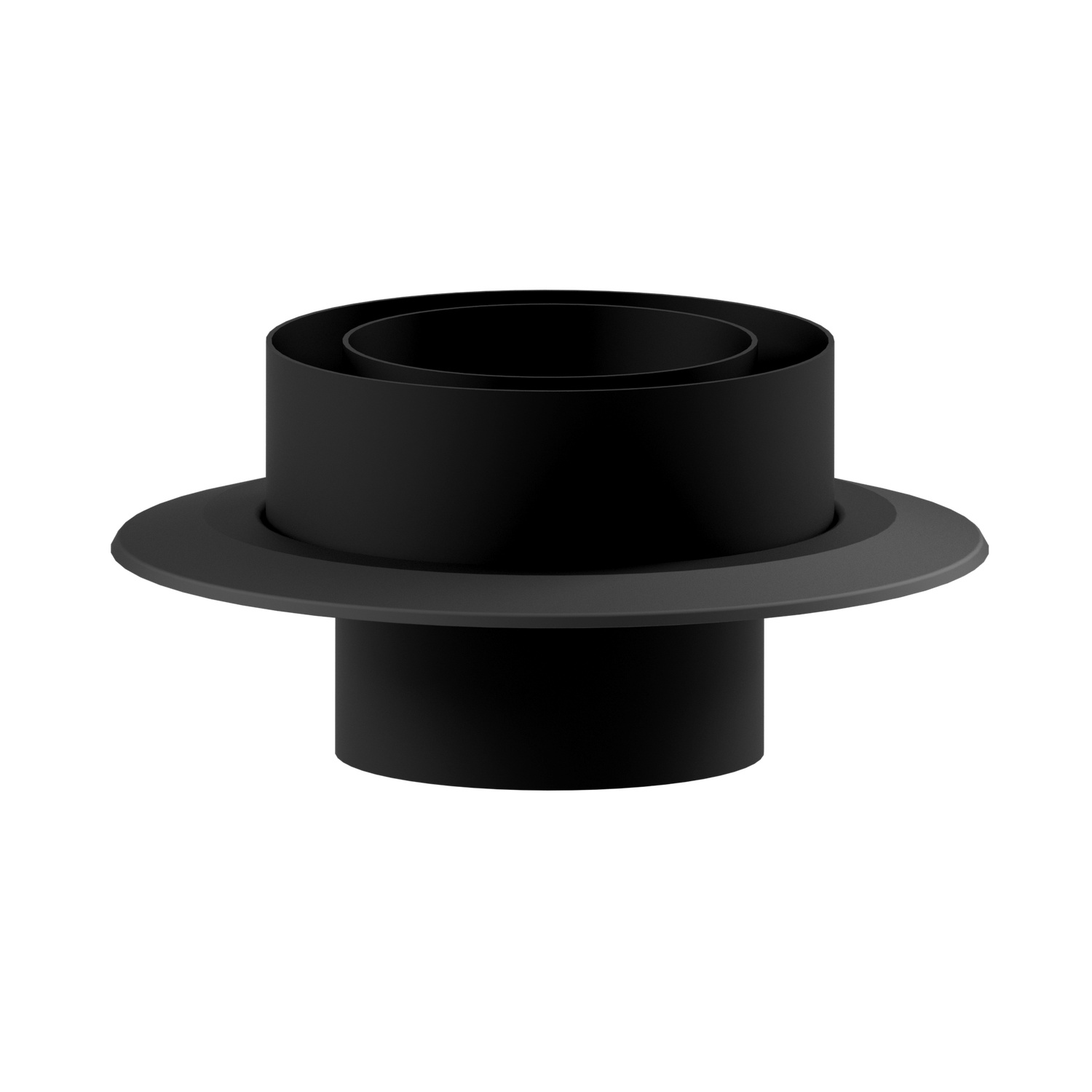 Raik Lifestyle DUO Schornsteinanschlussstück 120mm schwarz mit Rosette für Rauchrohr / Ofenrohr