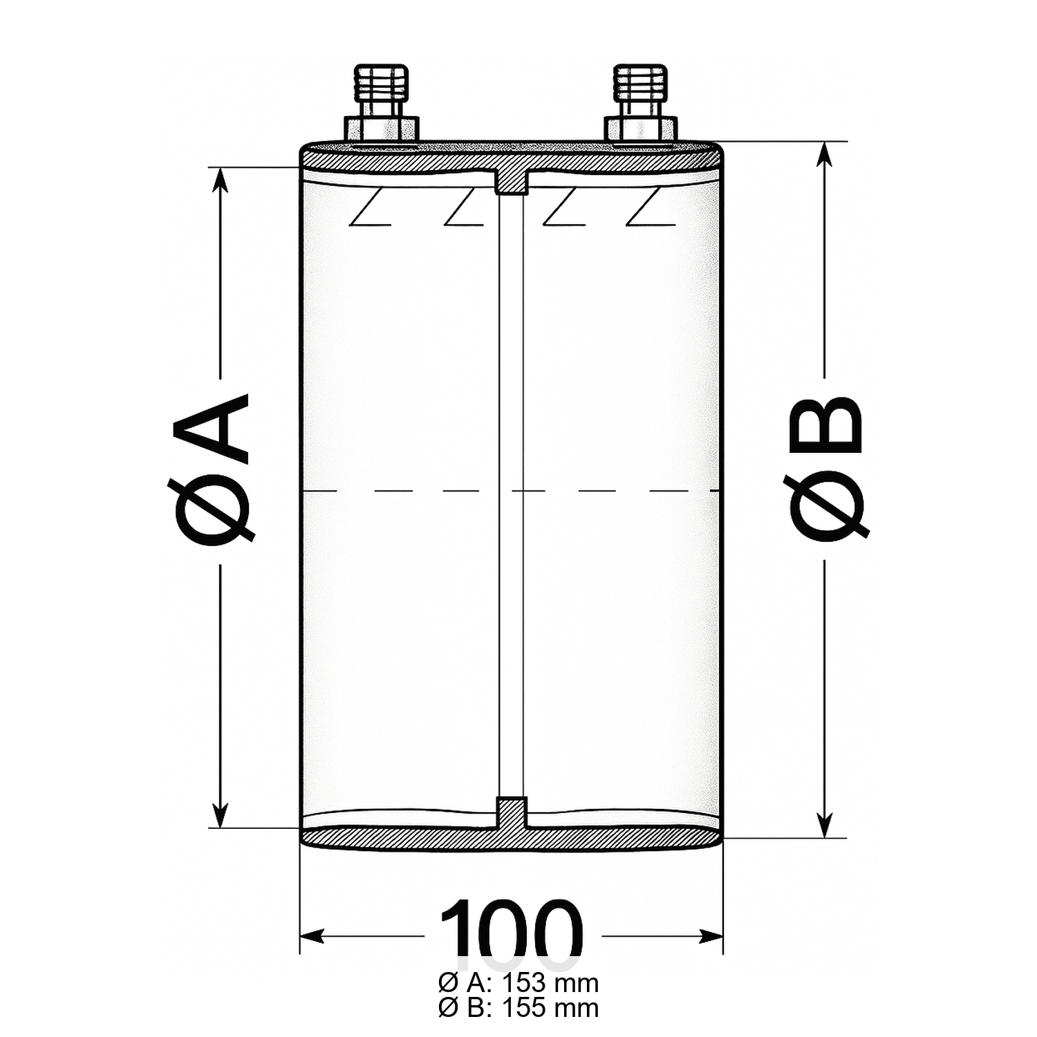 Schiedel Körperschallabsorber Ø150 mm für Öl/Gas matt