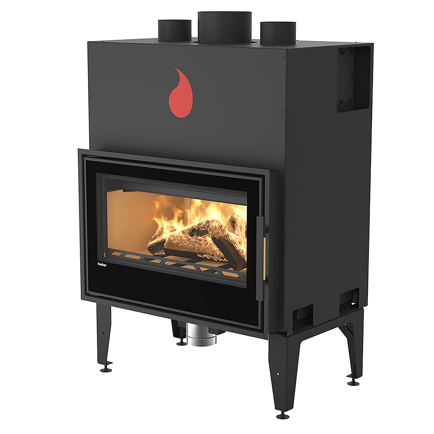 HS Flamingo X15 Kamineinsatz Stahl Schwarz Automatic