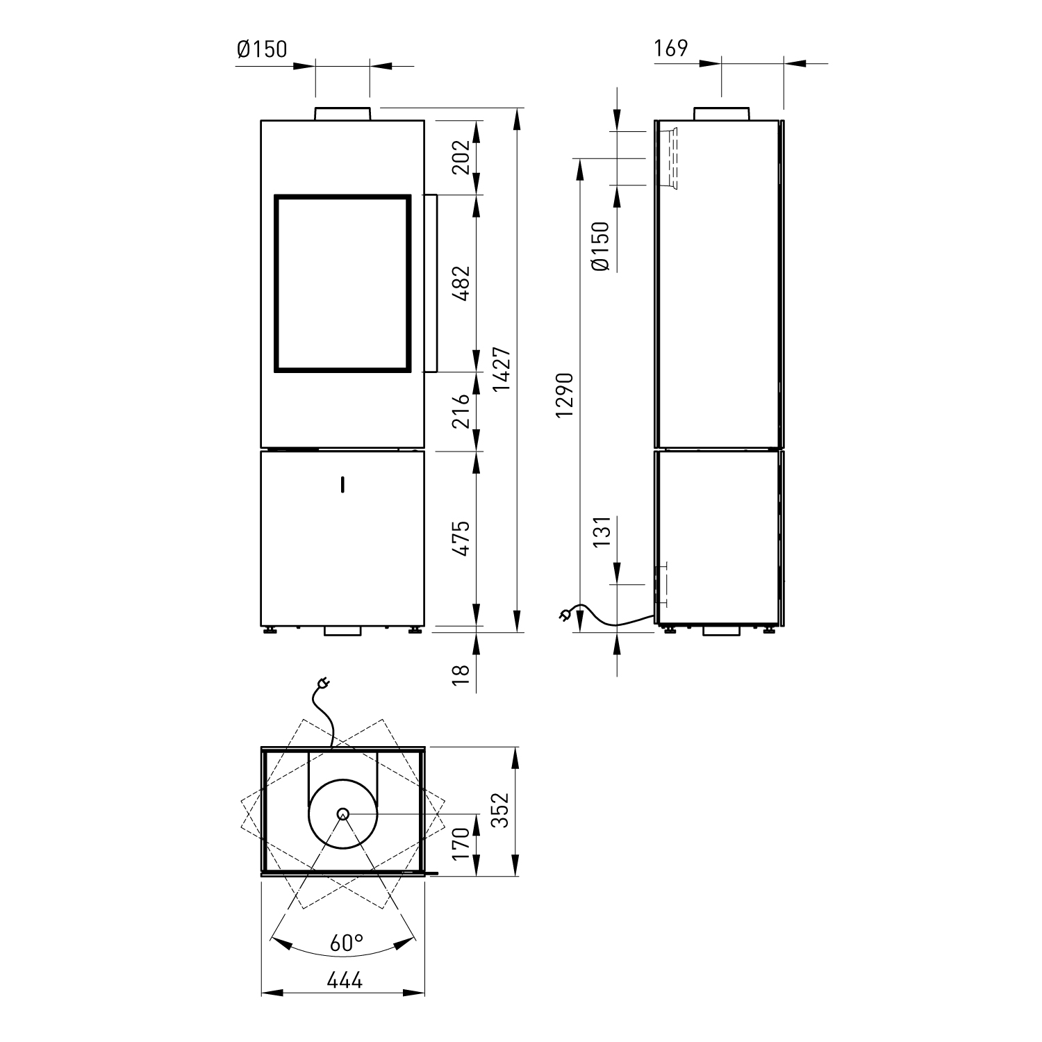 Spartherm SEO S Kaminofen Perle + 1 m³ Kaminholz gratis