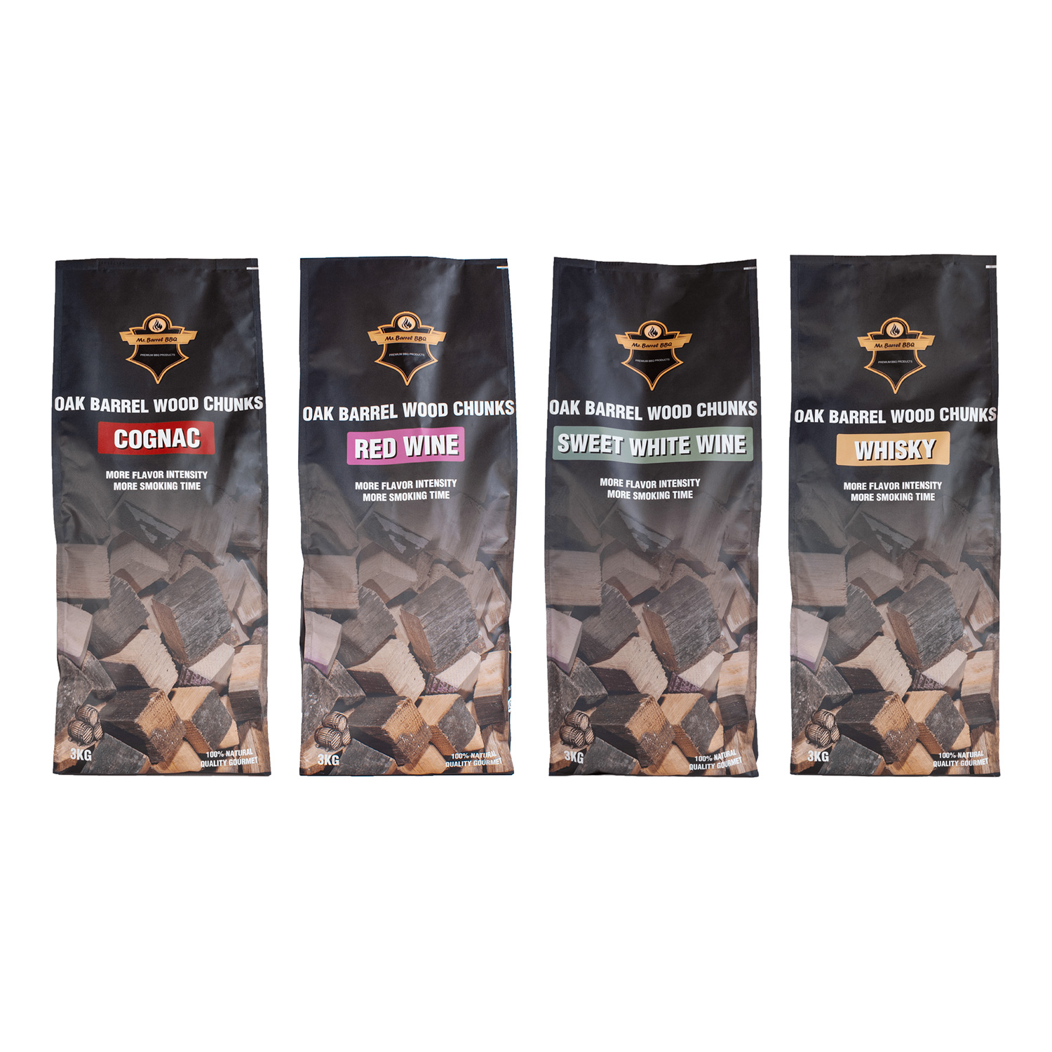 Mr. Barrel BBQ Chunks XL Cognac, 3 kg Mr. Barrel BBQ Chunks XL Cognac, 3 kg