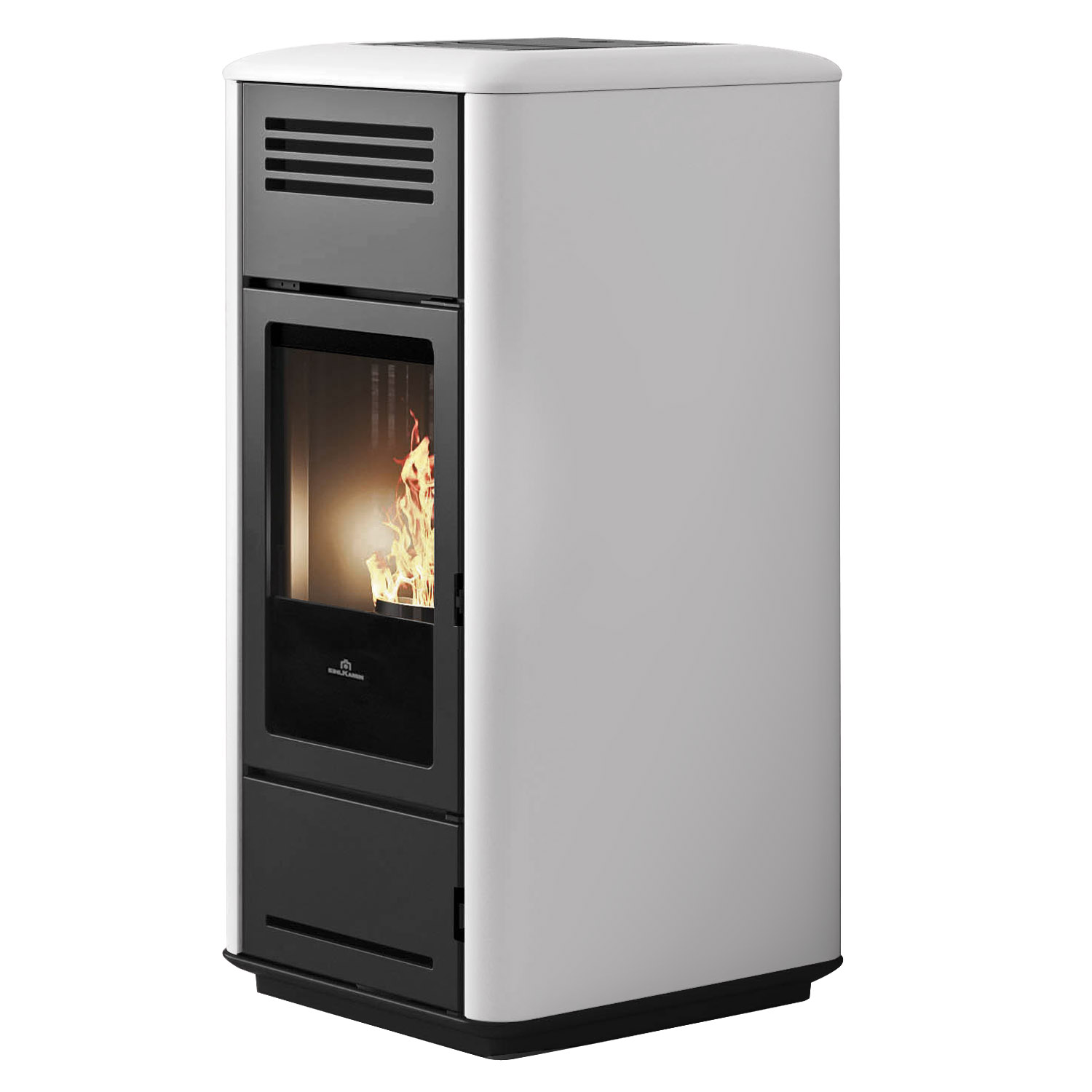 Edilkamin Milla H 12 EVO wasserführender Pelletofen Stahl Weiß