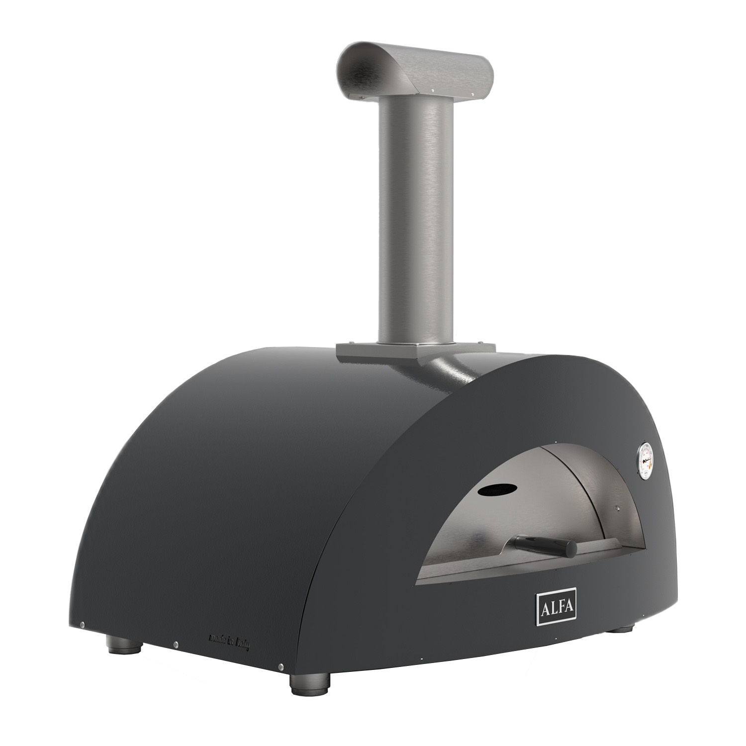 Alfa Moderno 2 Pizze Pizzaofen Holz Schiefer Grau