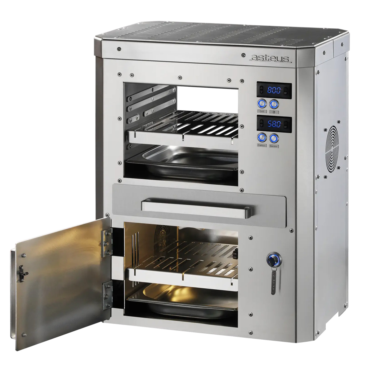 Asteus Segula 800° Lifestyle Elektrogrill Edelstahl