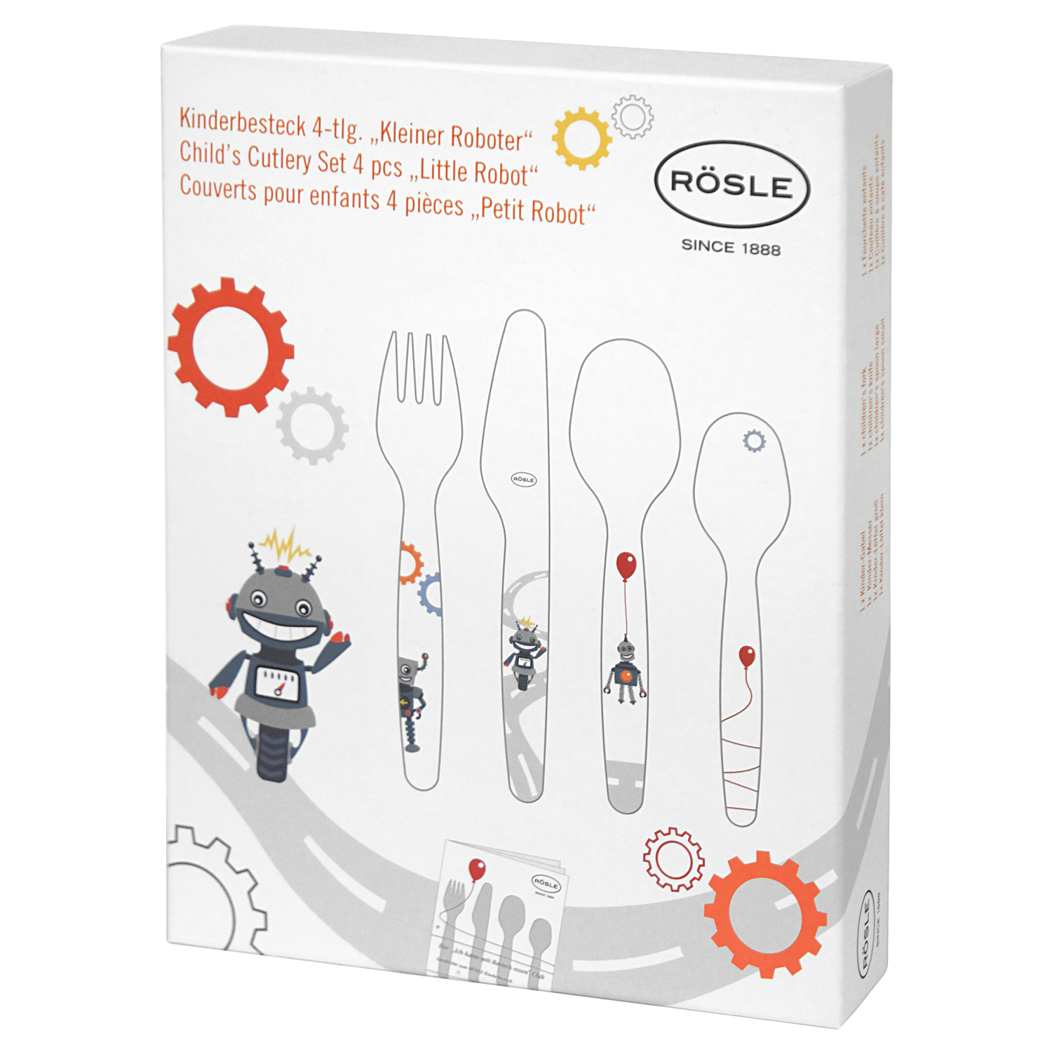 RÖSLE Kinderbesteck Kleiner Roboter Set 4-tlg. RÖSLE Kinderbesteck Kleiner Roboter Set 4-tlg.
