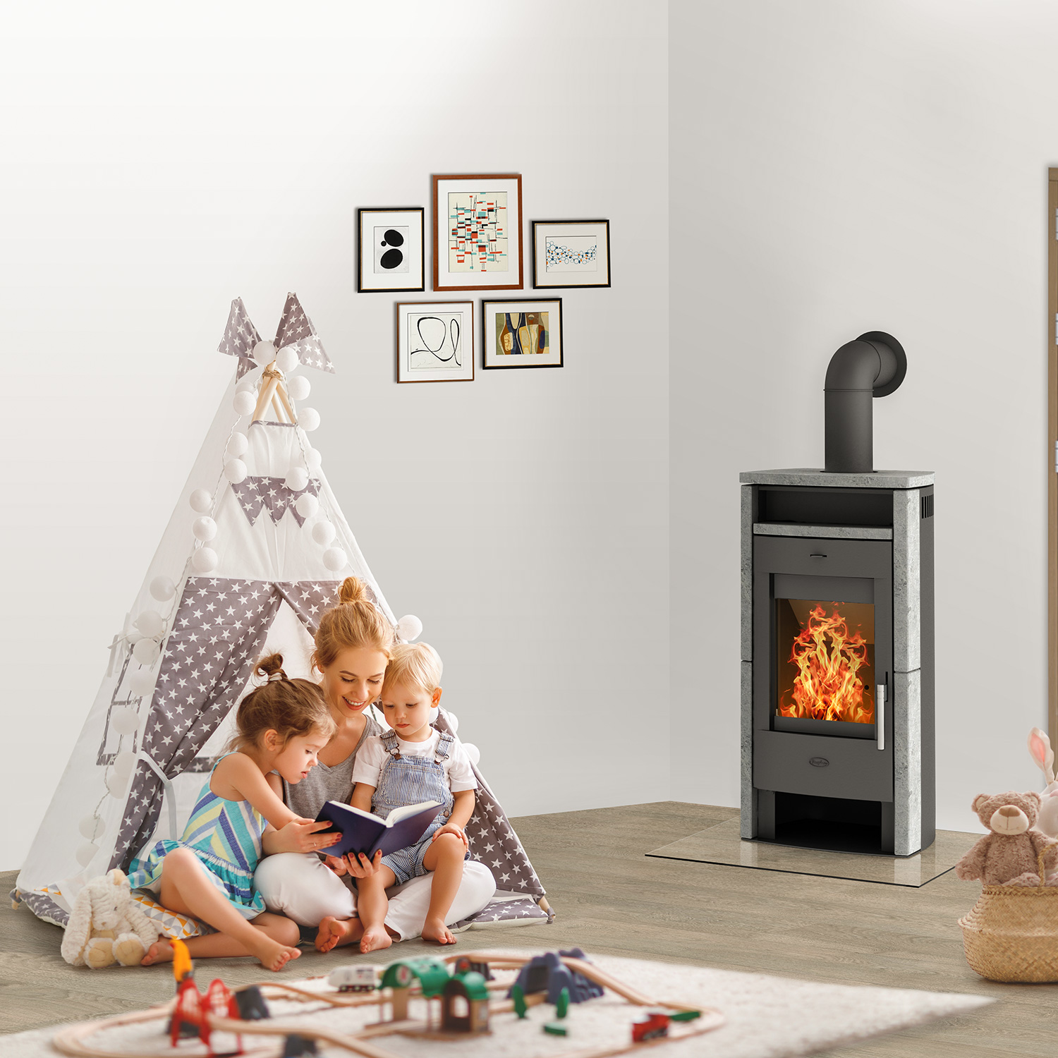 Fireplace Elite Budapest Kaminofen Speckstein