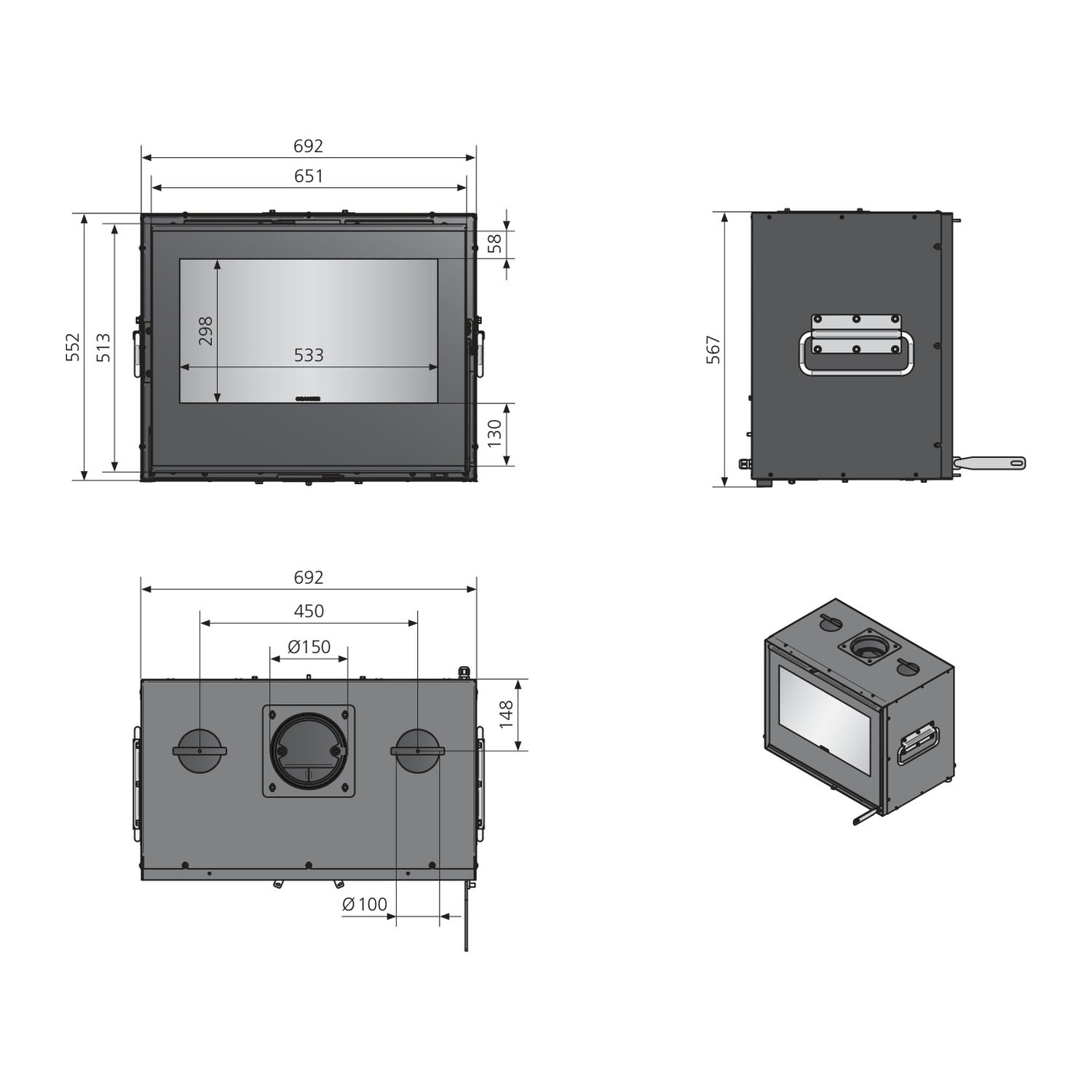 Oranier HIC OR-70 Kamineinsatz