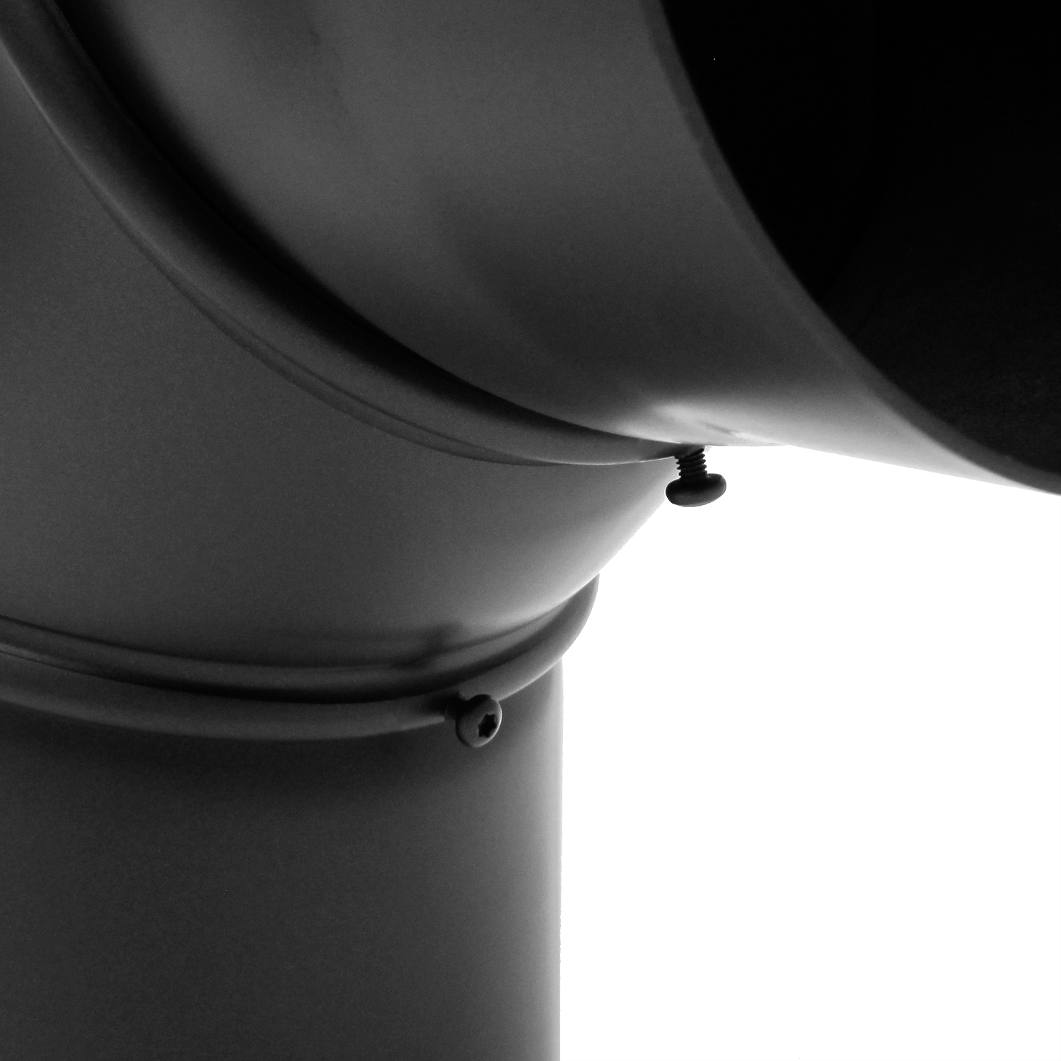 Raik Basic Rauchrohrbogen 160mm schwarz 0–90° ohne Tür für Rauchrohr / Ofenrohr