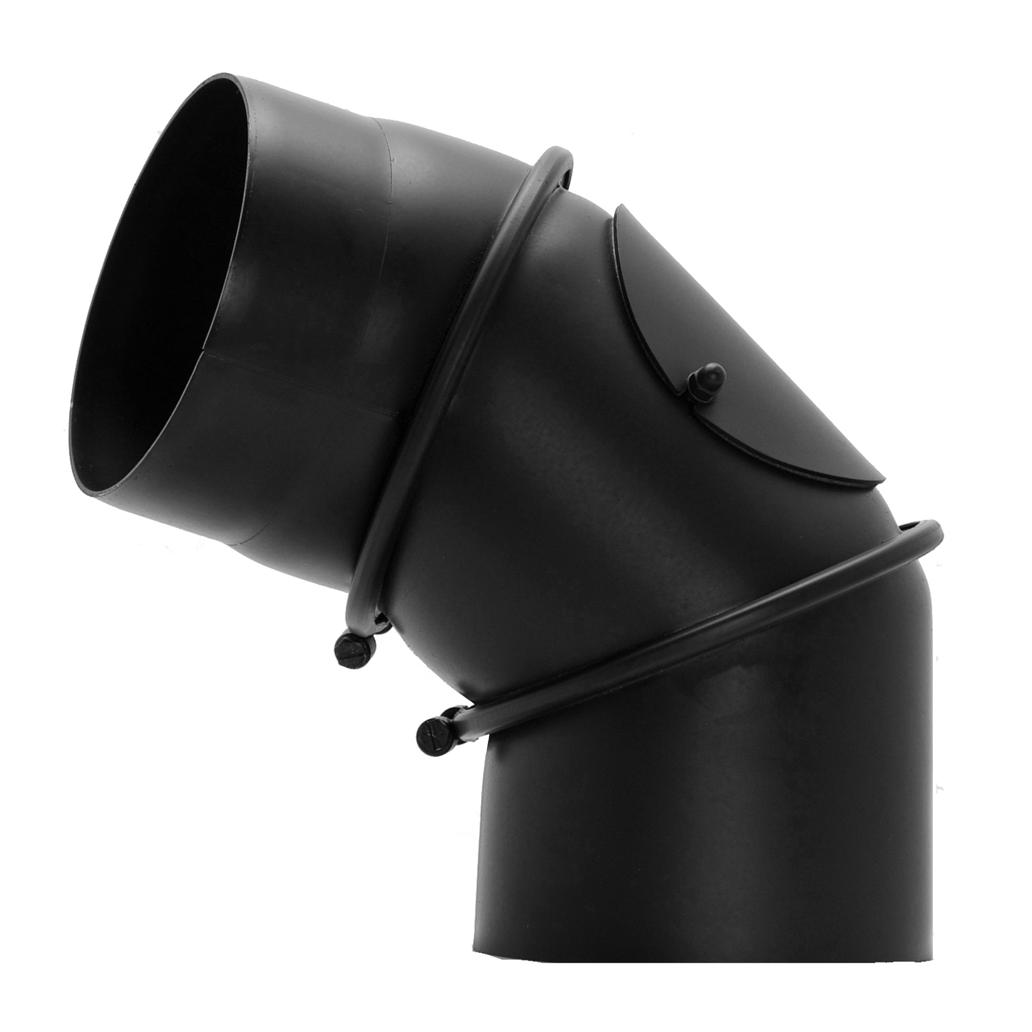 Raik Rauchrohrbogen / Ofenrohr 250mm - 0° - 90° mit Reinigungsöffnung schwarz Raik Rauchrohrbogen / Ofenrohr 250mm - 0° - 90° mit Reinigungsöffnung schwarz