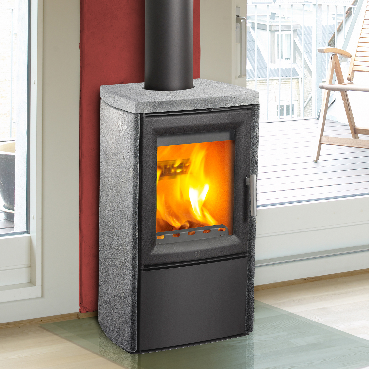 Varde Aura 3 Kaminofen Naturstein Grau Varde Aura 3 Kaminofen Naturstein Grau