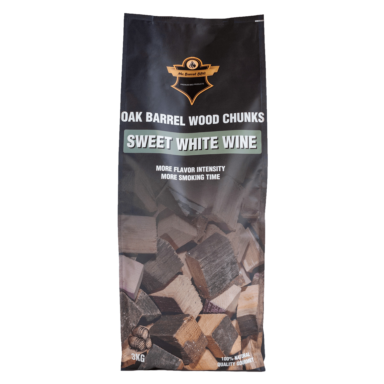 Mr. Barrel BBQ Chunks XL Sweet White Wine, 3 kg Mr. Barrel BBQ Chunks XL Sweet White Wine, 3 kg