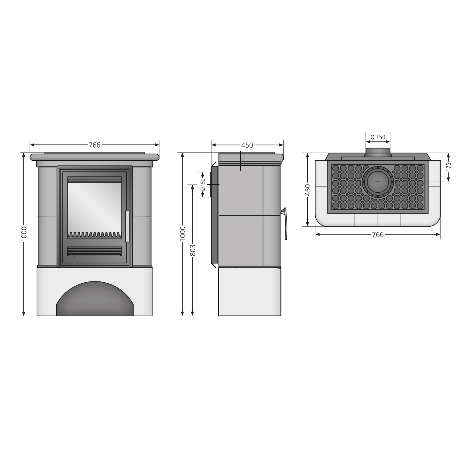 Justus Bavaria Kaminofen Ahornweiß Justus Bavaria Kaminofen Ahornweiß