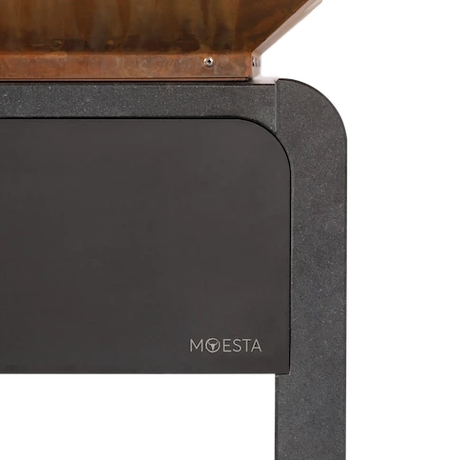 Moesta One Fireplace Naturstein Nero Assoluto mit Lavastein Grillplatte