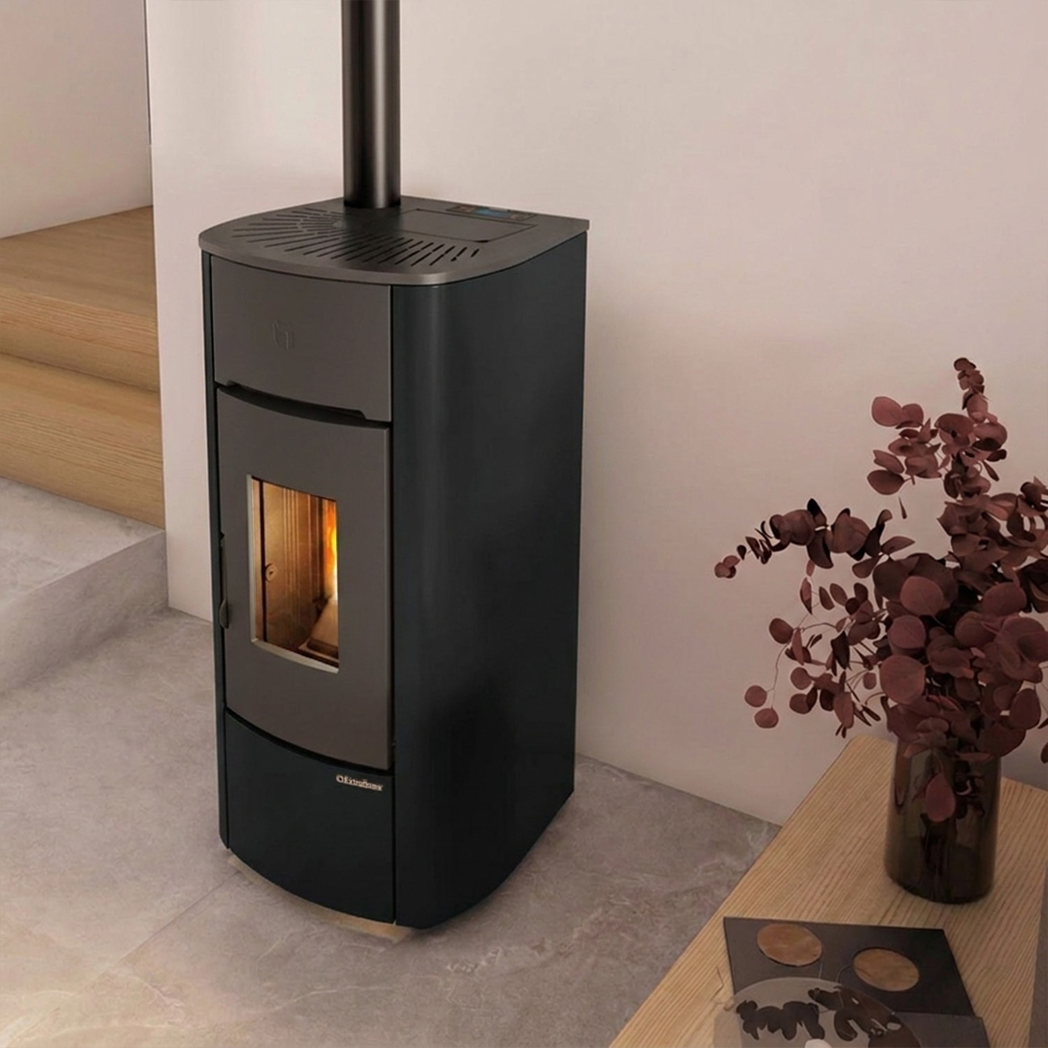 Extraflame Mariella Plus AD Pelletofen Traditional Line schwarz
