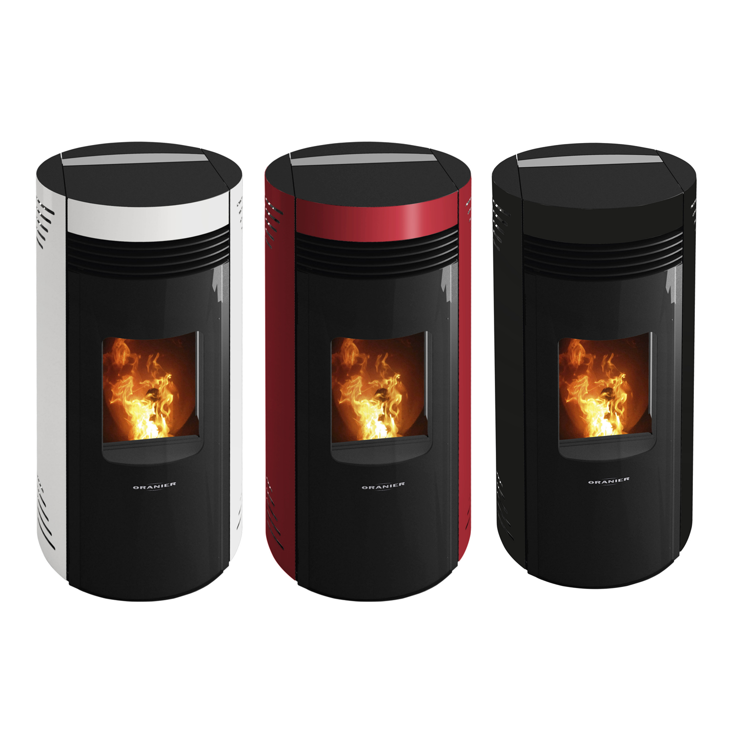 Oranier Sando 50 Pelletofen Bordeauxrot