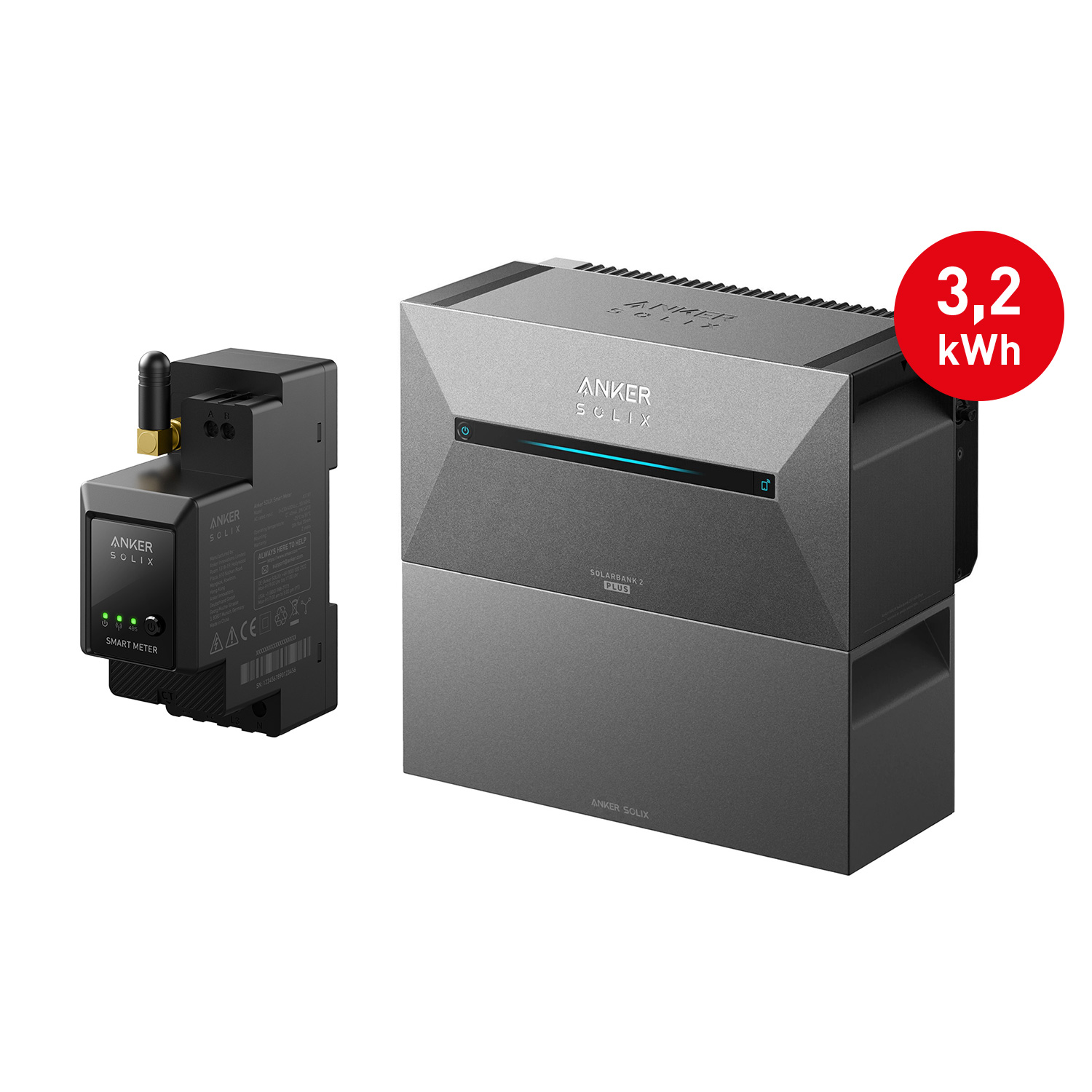Anker SOLIX Solarbank 2 E1600 PRO Balkon-Stromspeichersystem + 1x BP1600 Erweiterungsakku Anker SOLIX Solarbank 2 E1600 PRO Balkon-Stromspeichersystem + 1x BP1600 Erweiterungsakku