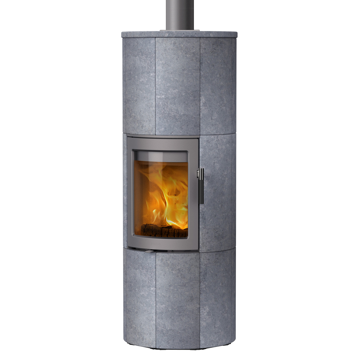 Lotus Maestro 152M Kaminofen Grau/ Speckstein, Rauchabgang oben