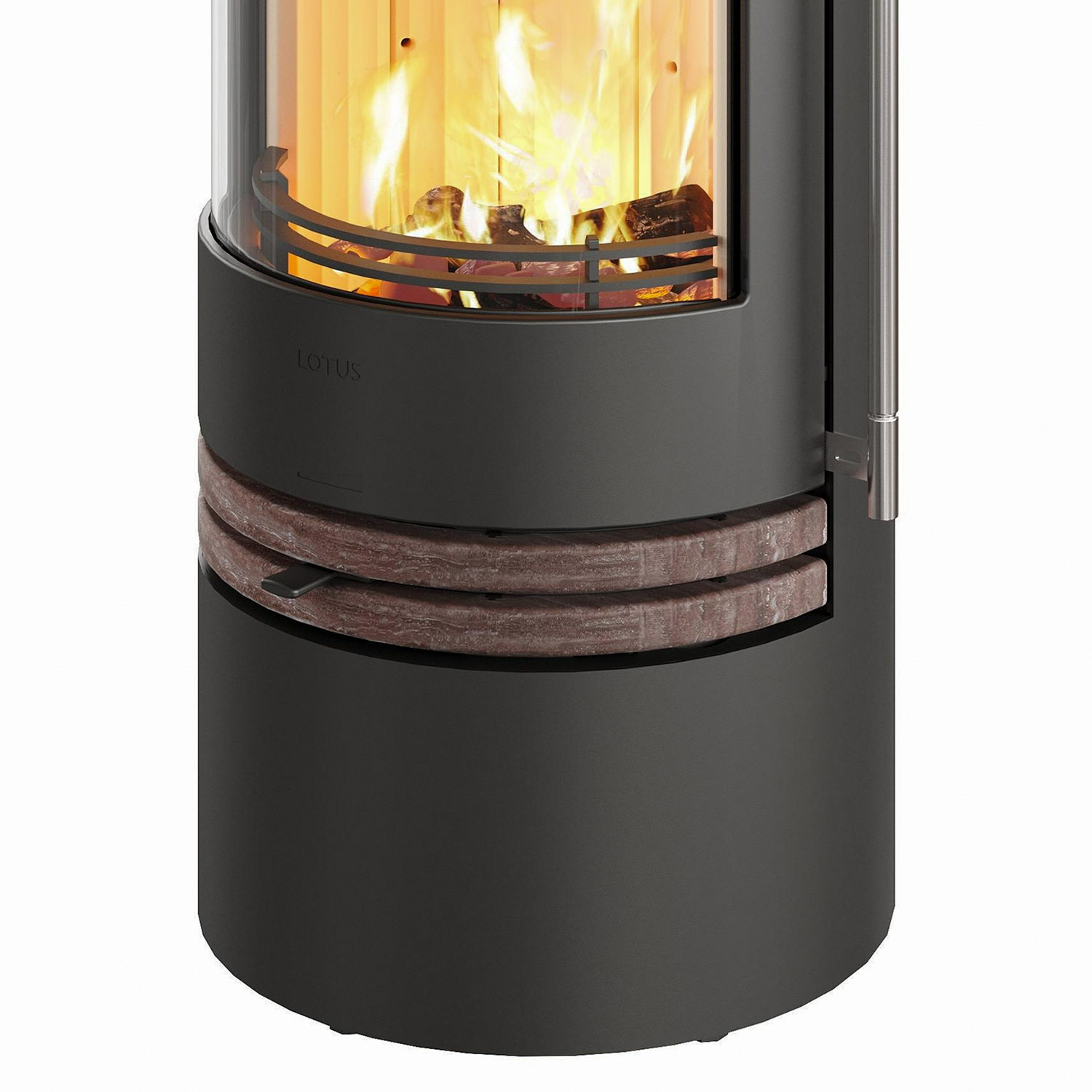 Lotus Kaminofen Orbis 1 Coffee Stone , RR hinten od. RR oben / optional Griffvarianten