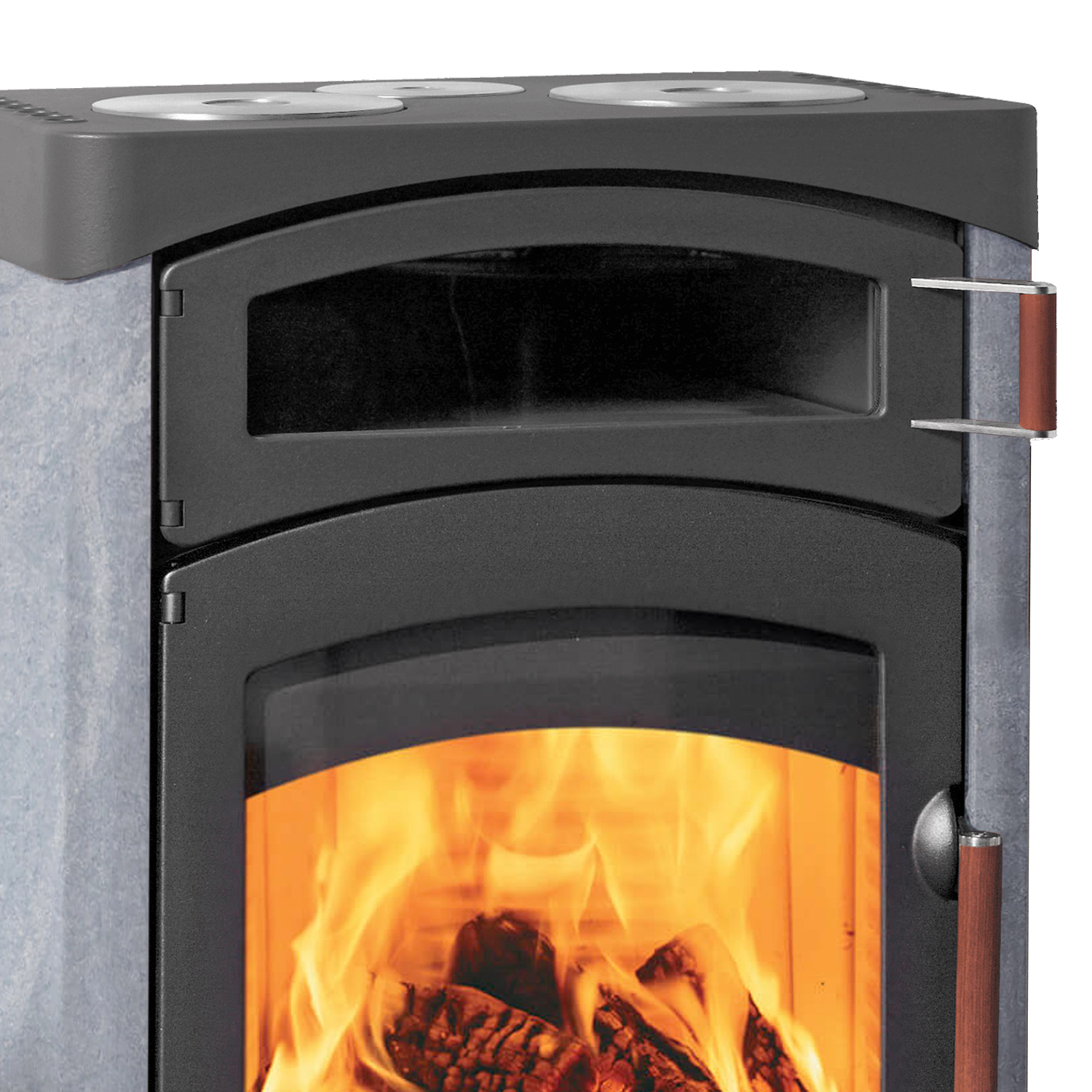 Austroflamm Pallas Back Kaminofen Speckstein + 1 m³ Kaminholz gratis
