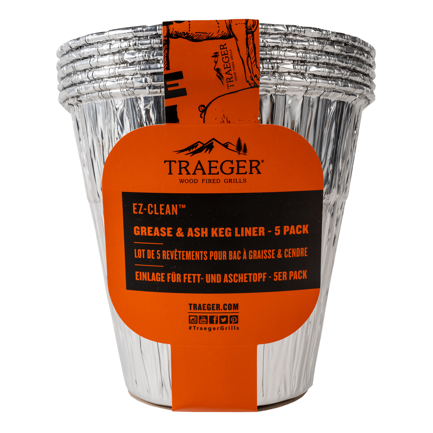 Traeger Aluminium-Einsatz für EZ-Clean Fett- und Aschebehälter (5er-Set) Traeger Aluminium-Einsatz für EZ-Clean Fett- und Aschebehälter (5er-Set)