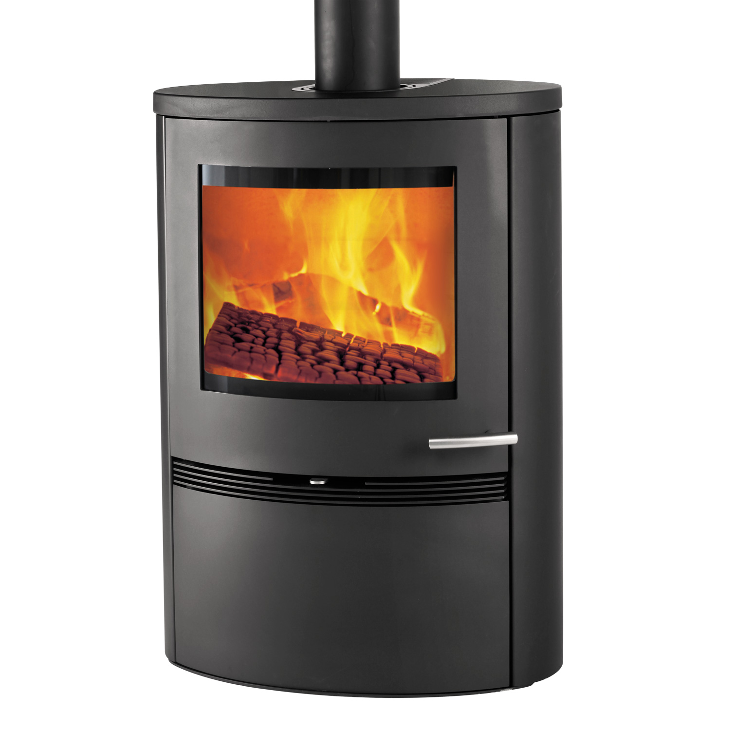 TermaTech TT22HS Kaminofen Black, Speckstein schwarz lackiert