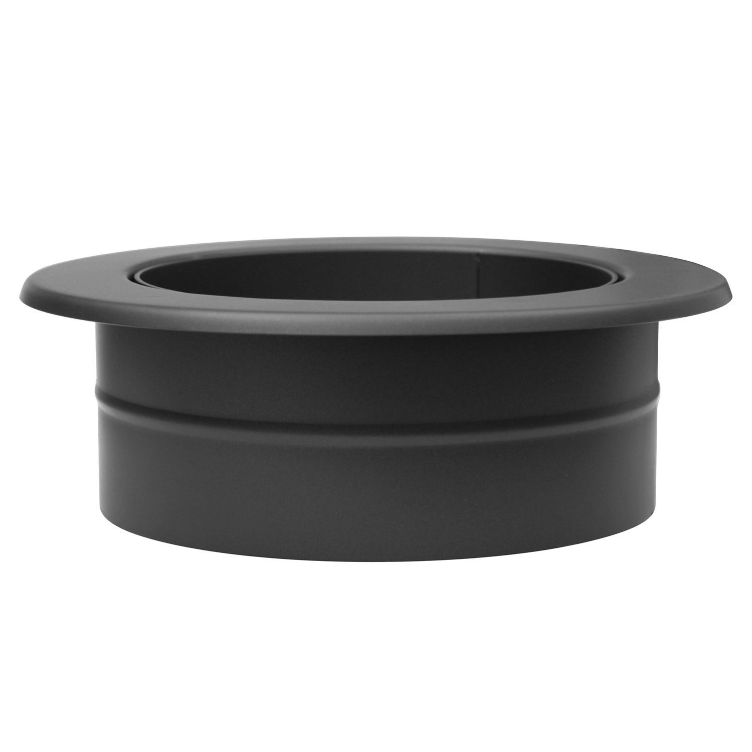 Raik Izoker Doppelwandfutter 150mm schwarz doppelwandig mit Wandrosette für Rauchrohr / Ofenrohr