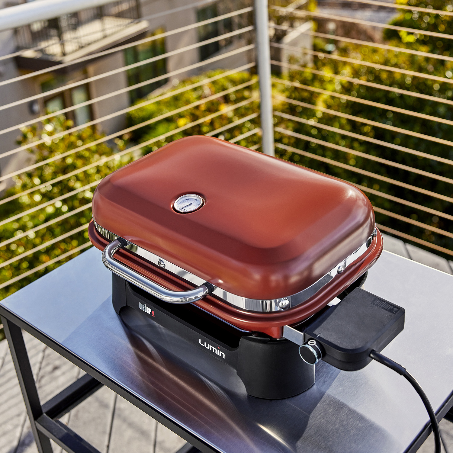 Weber Lumin Compact Elektro-Tischgrill Rot Weber Lumin Compact Elektro-Tischgrill Rot