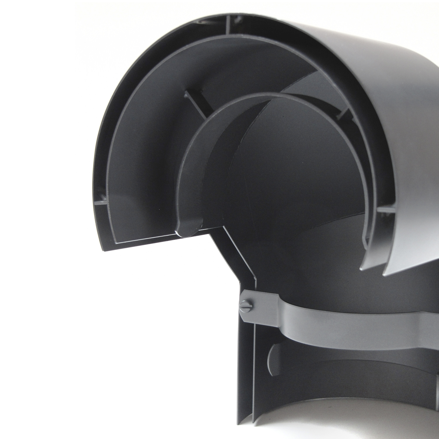 Raik Basic Thermoschild 120mm gussgrau doppelt für 3teiligen Bogen 90° für Rauchrohr / Ofenrohr