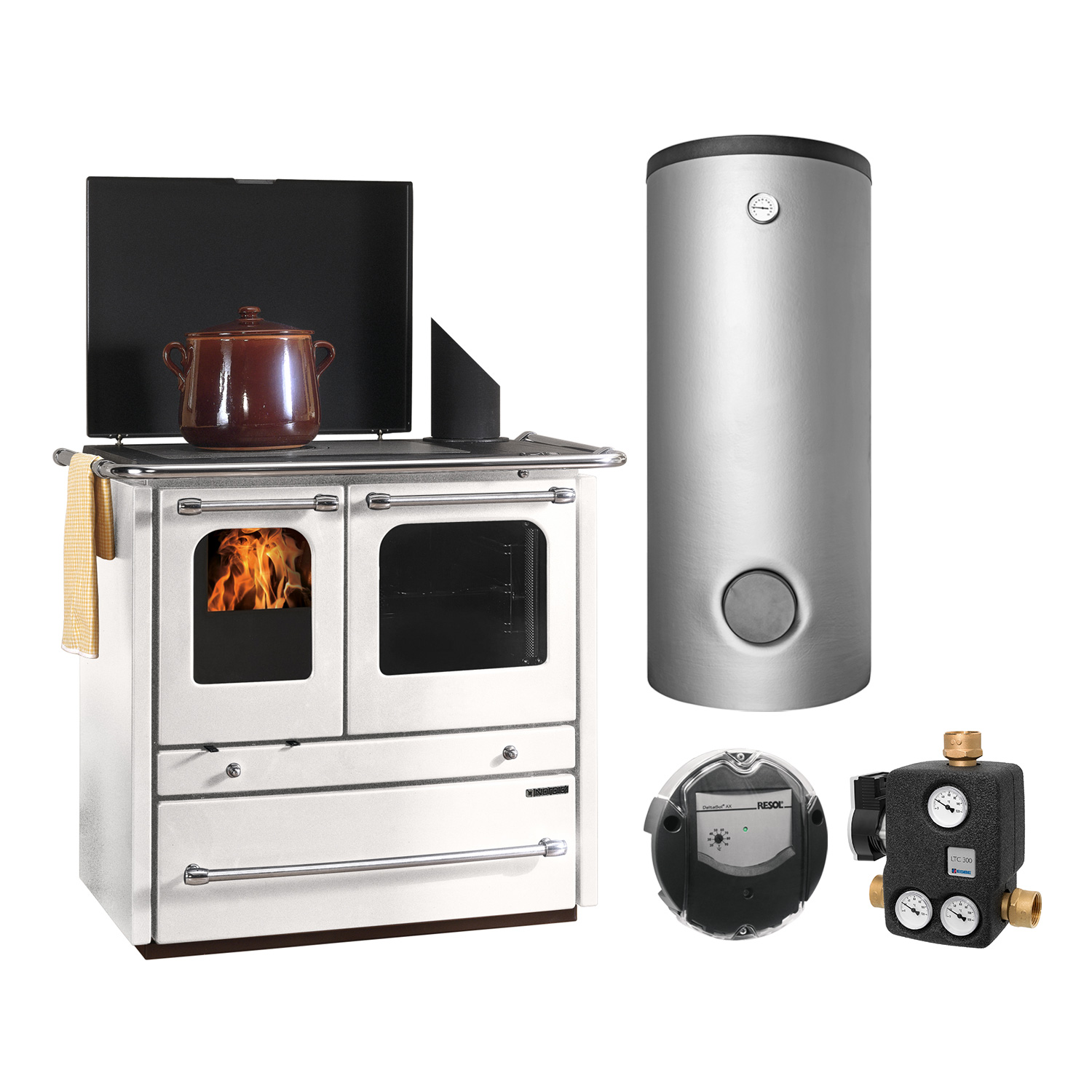 La Nordica Termosovrana DSA Bianco Set + Pufferspeicher TPSM 500 La Nordica Termosovrana DSA Bianco Set + Pufferspeicher TPSM 500