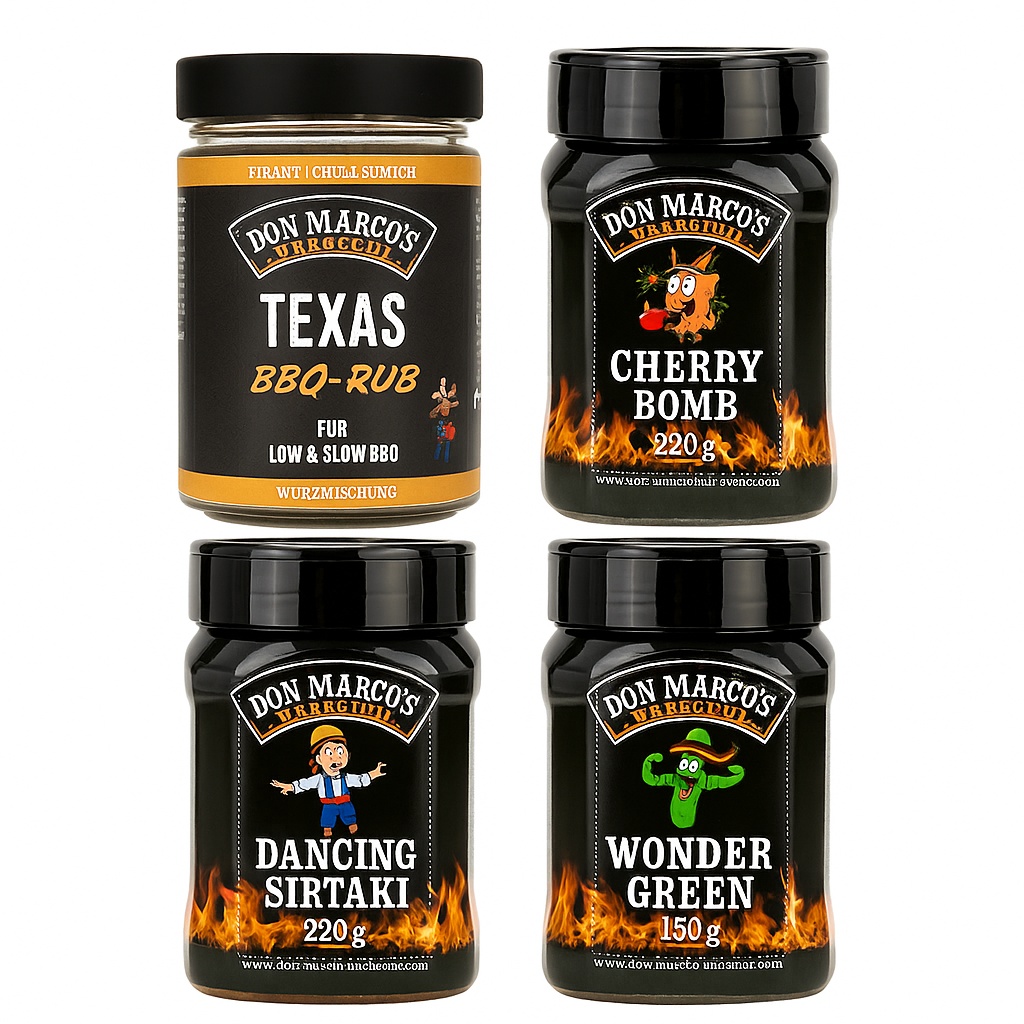 Don Marco´s Rub-Set: Texas Style, Cherry Bomb, Dancing Sirtaki & Wonder Green