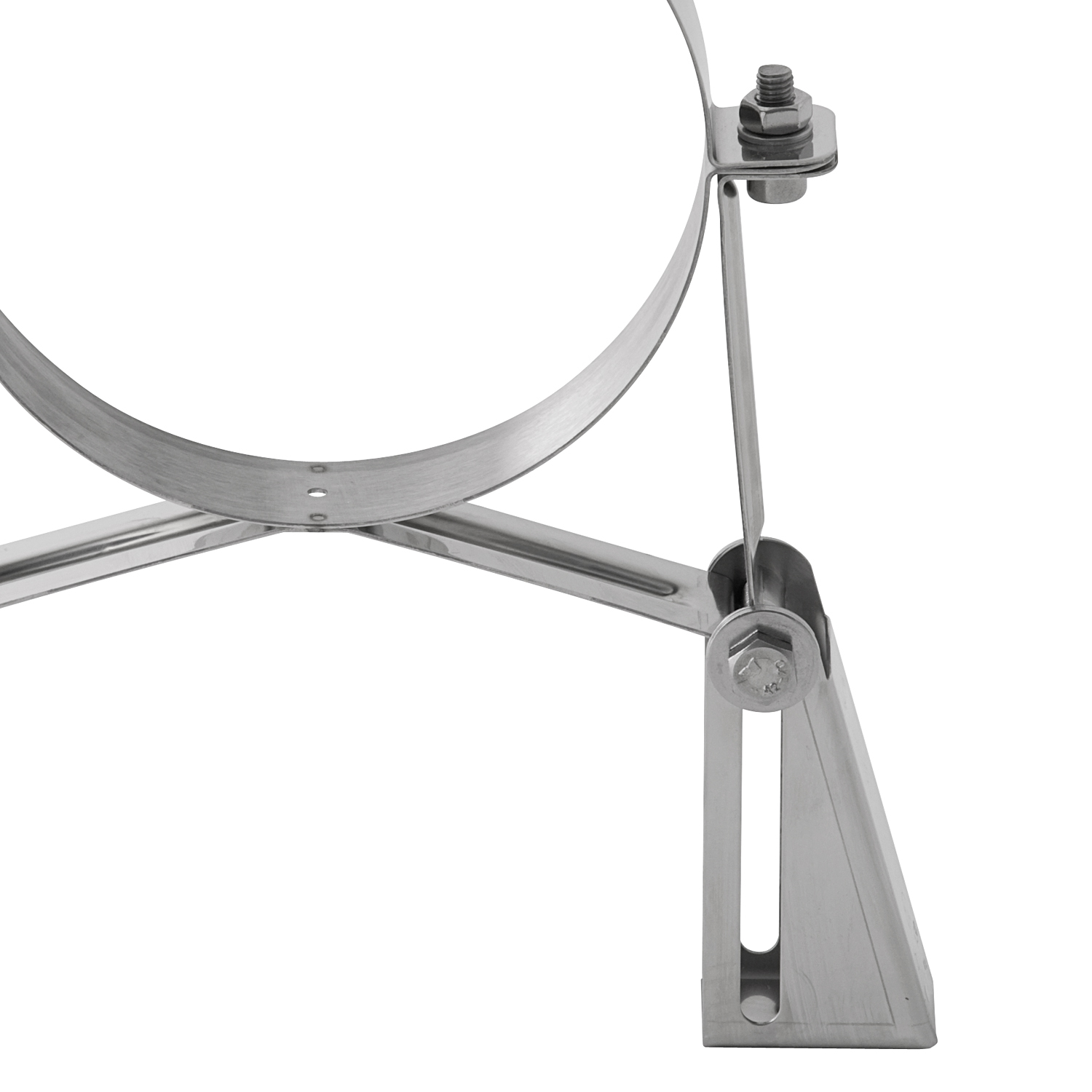 Opsinox Edelstahlschornstein 150mm Wandhalter starke Ausführung SSL2