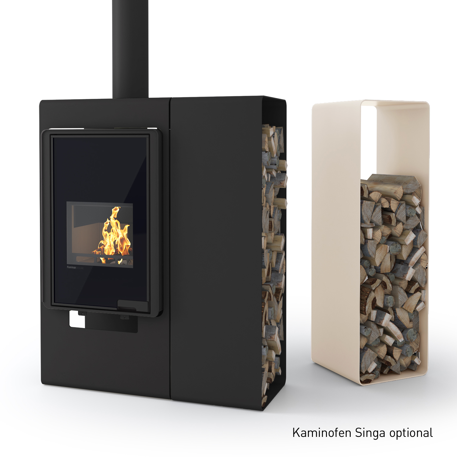 HS Flamingo Deluxe 2 Holzregal Creme HS Flamingo Deluxe 2 Holzregal Creme