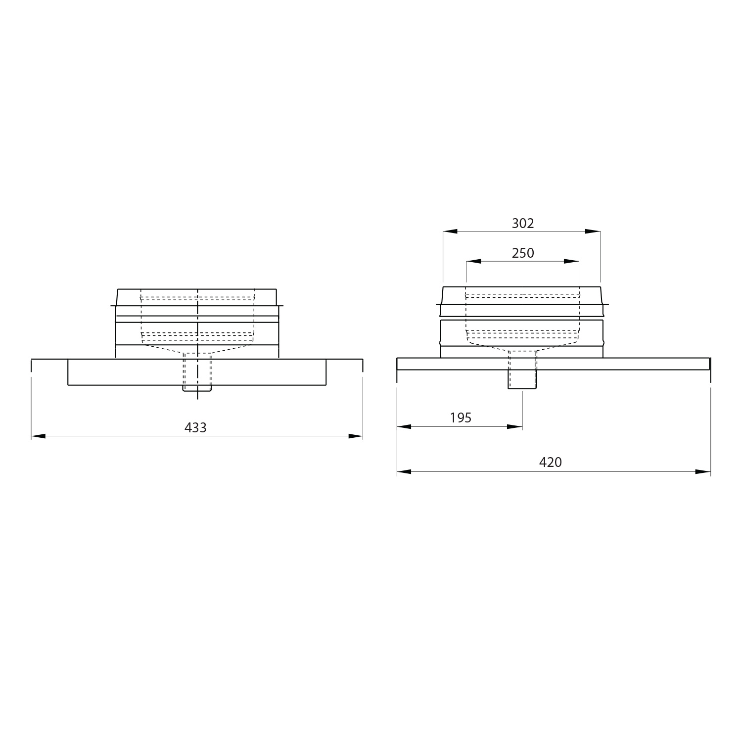 Opsinox Edelstahlschornstein 250mm Wandkonsole mit Kondensatablauf MSDC-D Opsinox Edelstahlschornstein 250mm Wandkonsole mit Kondensatablauf MSDC-D