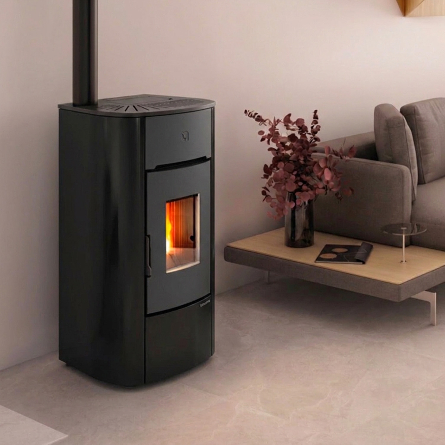 Extraflame Mariella Plus AD Pelletofen Traditional Line schwarz