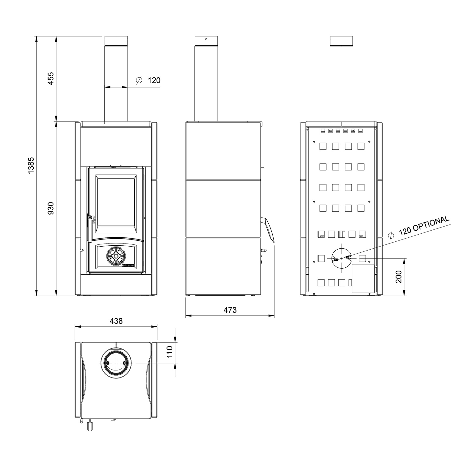 La Nordica Asia 5.0 Kaminofen Vulkangrau