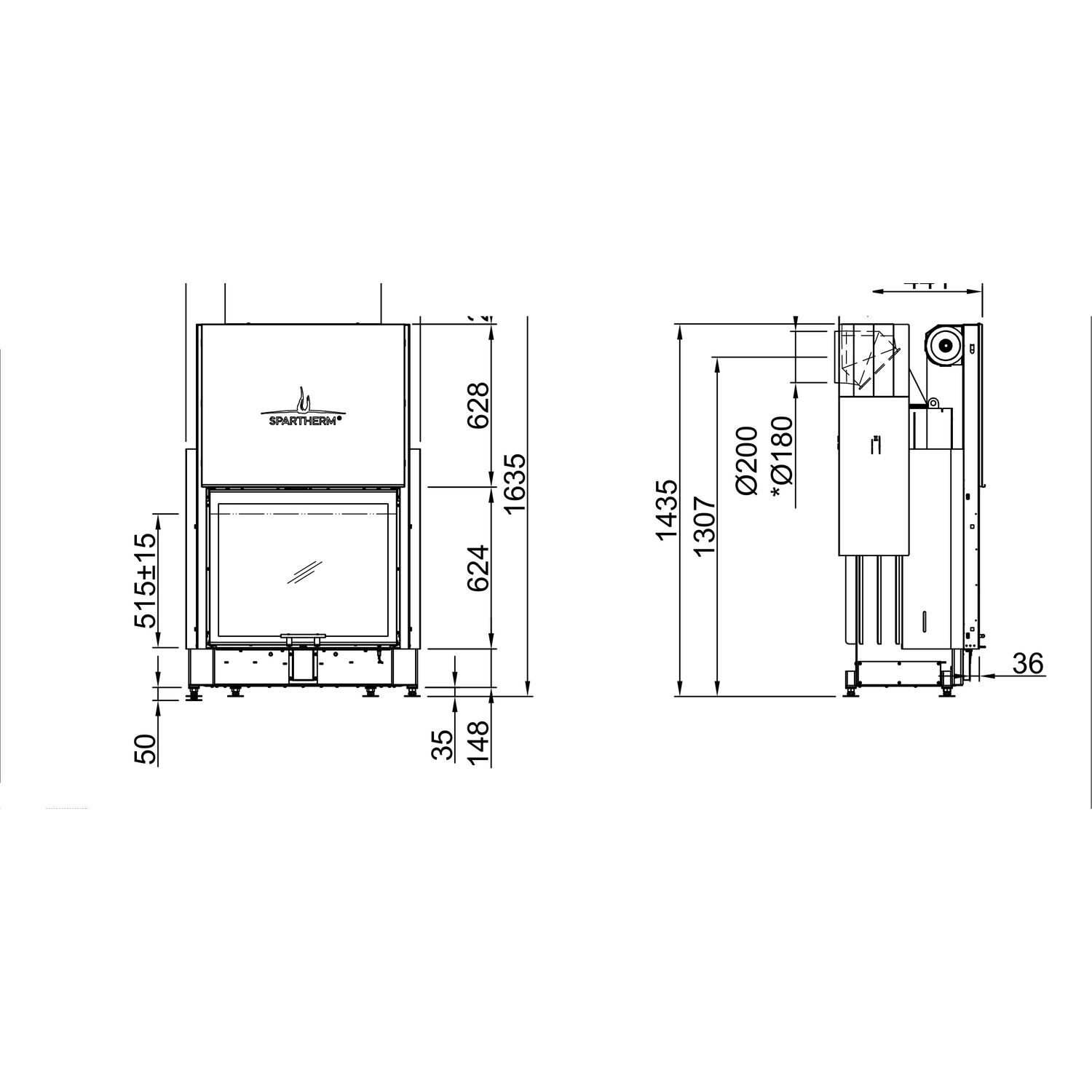 Spartherm Varia Sh Kamineinsatz 180 mm