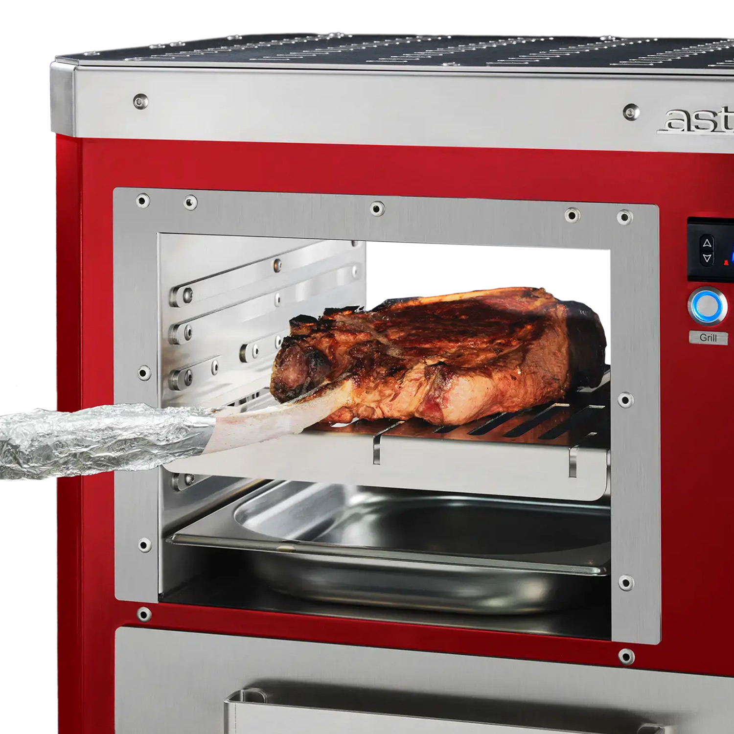 Asteus Tarso 800° Lifestyle Elektrogrill rot emailliert
