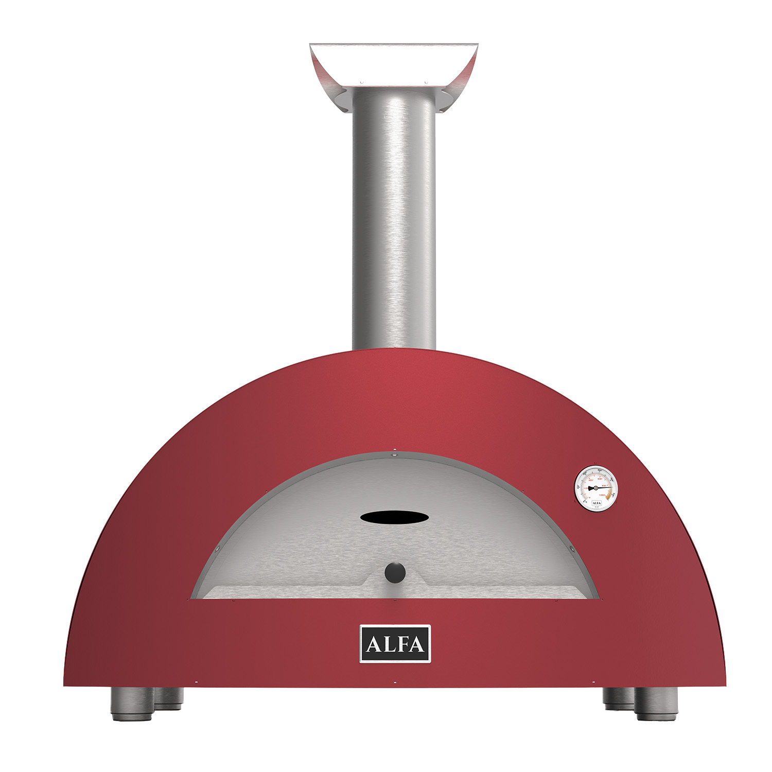 Alfa Moderno 2 Pizze Pizzaofen Holz Antik Rot