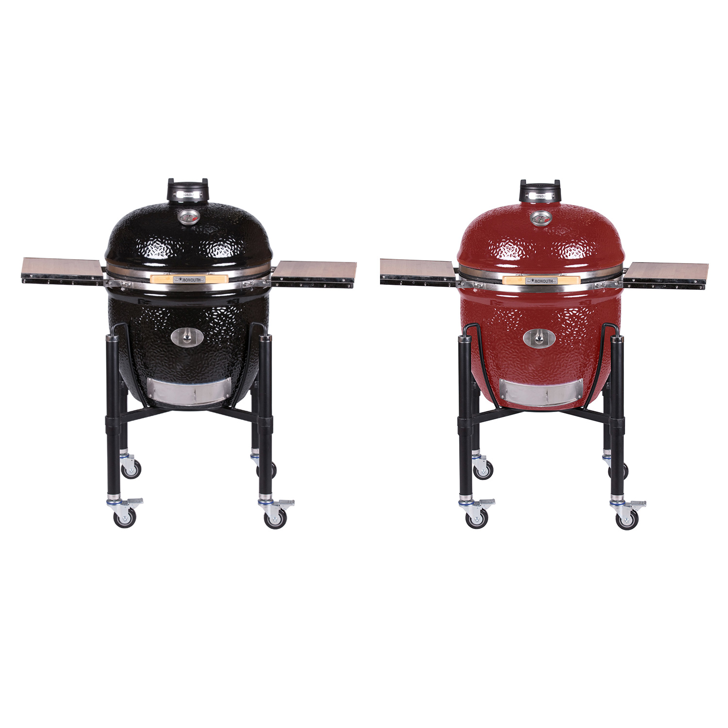 MONOLITH LeCHEF Keramikgrill PRO-Serie 2.0 Schwarz mit Gestell und Seitentischen MONOLITH LeCHEF Keramikgrill PRO-Serie 2.0 Schwarz mit Gestell und Seitentischen