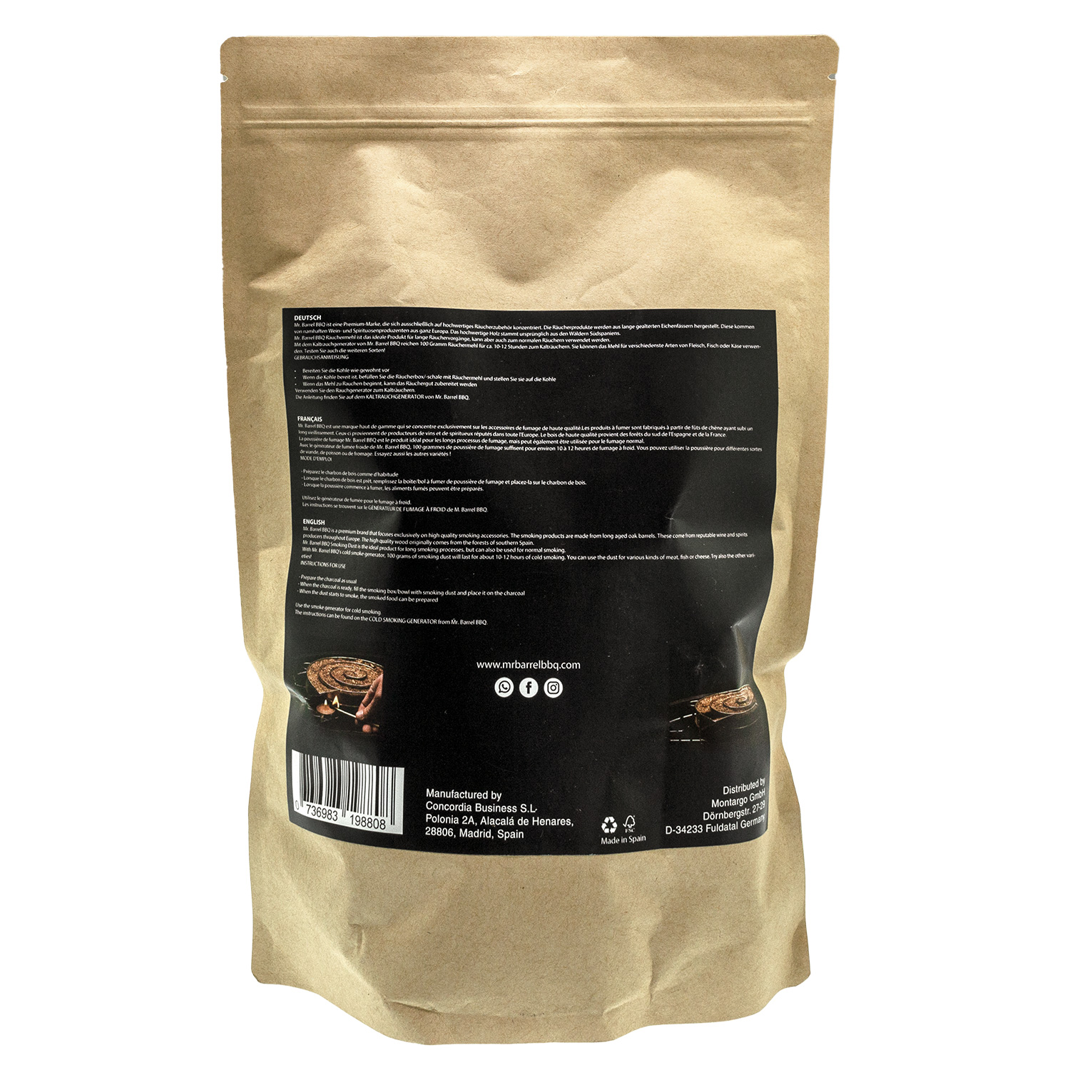 Mr. Barrel BBQ Smoking Dust Sweet White Wine, 450 g Mr. Barrel BBQ Smoking Dust Sweet White Wine, 450 g