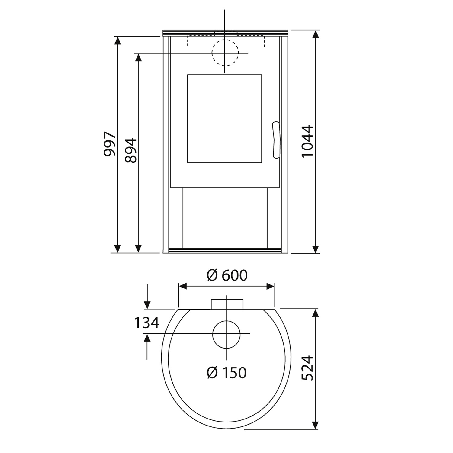 Wamsler Rona Kaminofen Stahl grau