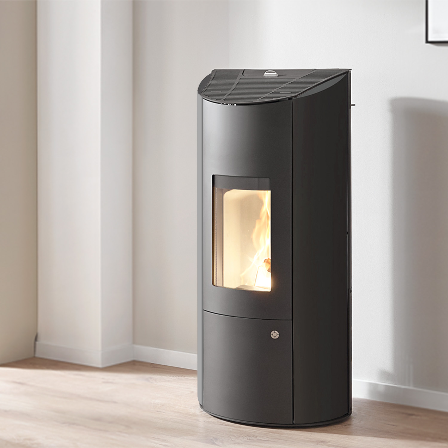 Olsberg Levana Aqua 3.0 Wasserführender Pelletofen Stahl Schwarz 8kW