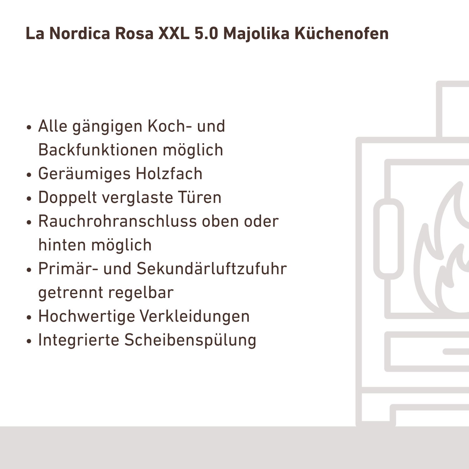 La Nordica Rosa XXL 5.0 Majolika Küchenofen Bordeaux