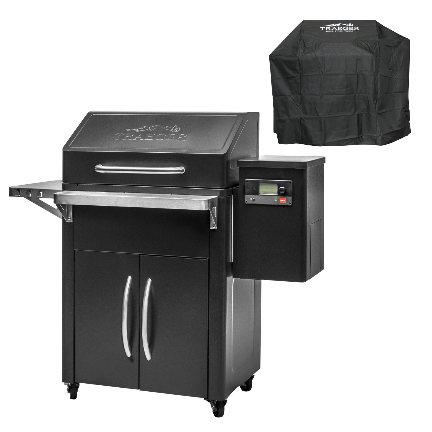 Traeger Silverton 620 Pelletgrill inkl. Abdeckhaube und Set Ablaufbleche