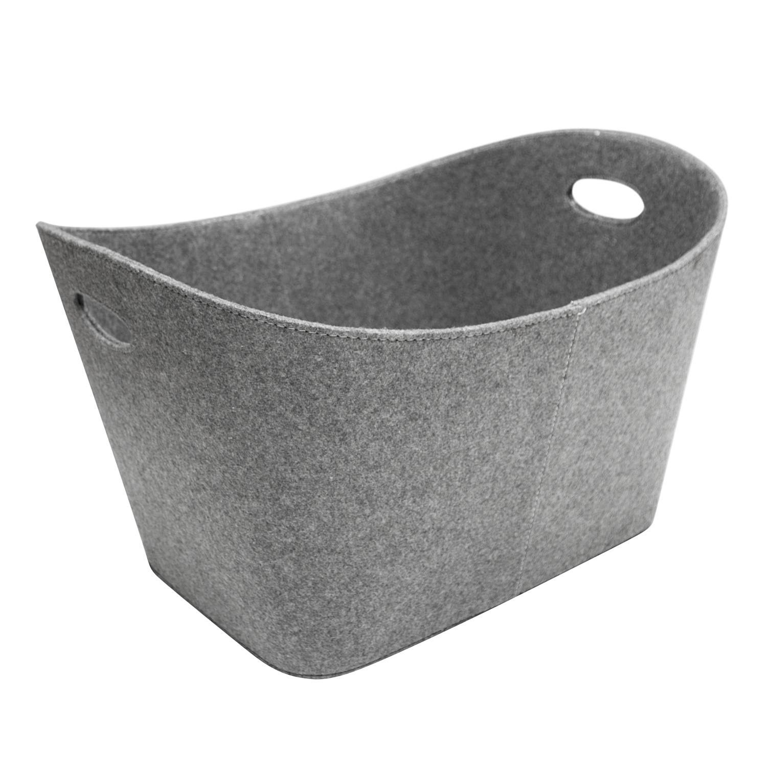 Raik Holzkorb, Filzkorb Grau, XL Raik Holzkorb, Filzkorb Grau, XL