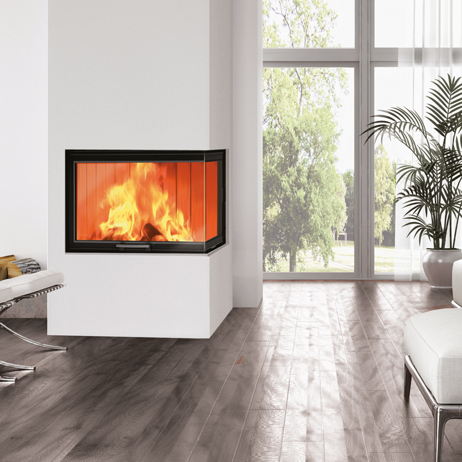 Edilkamin Windo2 75 Kamineinsatz Tür links Edilkamin Windo2 75 Kamineinsatz Tür links