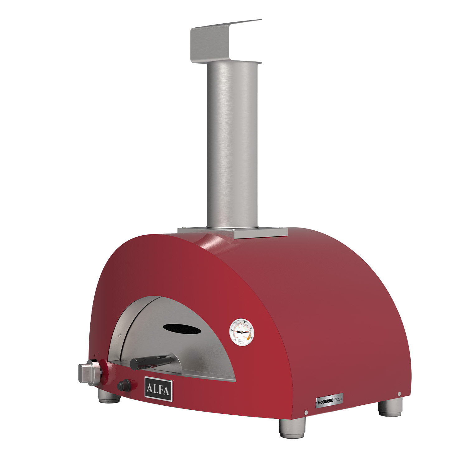 Alfa Pizzaofen Moderno 1 Pizze Gas Antik Rot