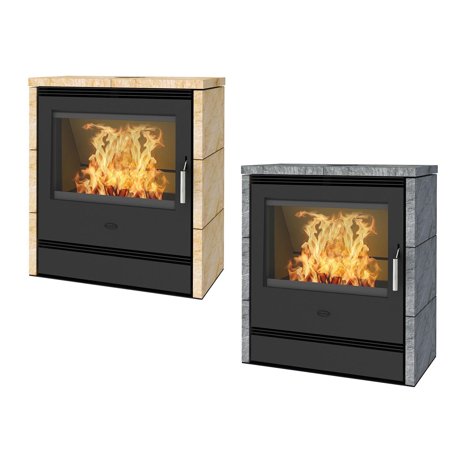 Fireplace Rönky Dauerbrandofen Stahl Gussgrau | Speckstein