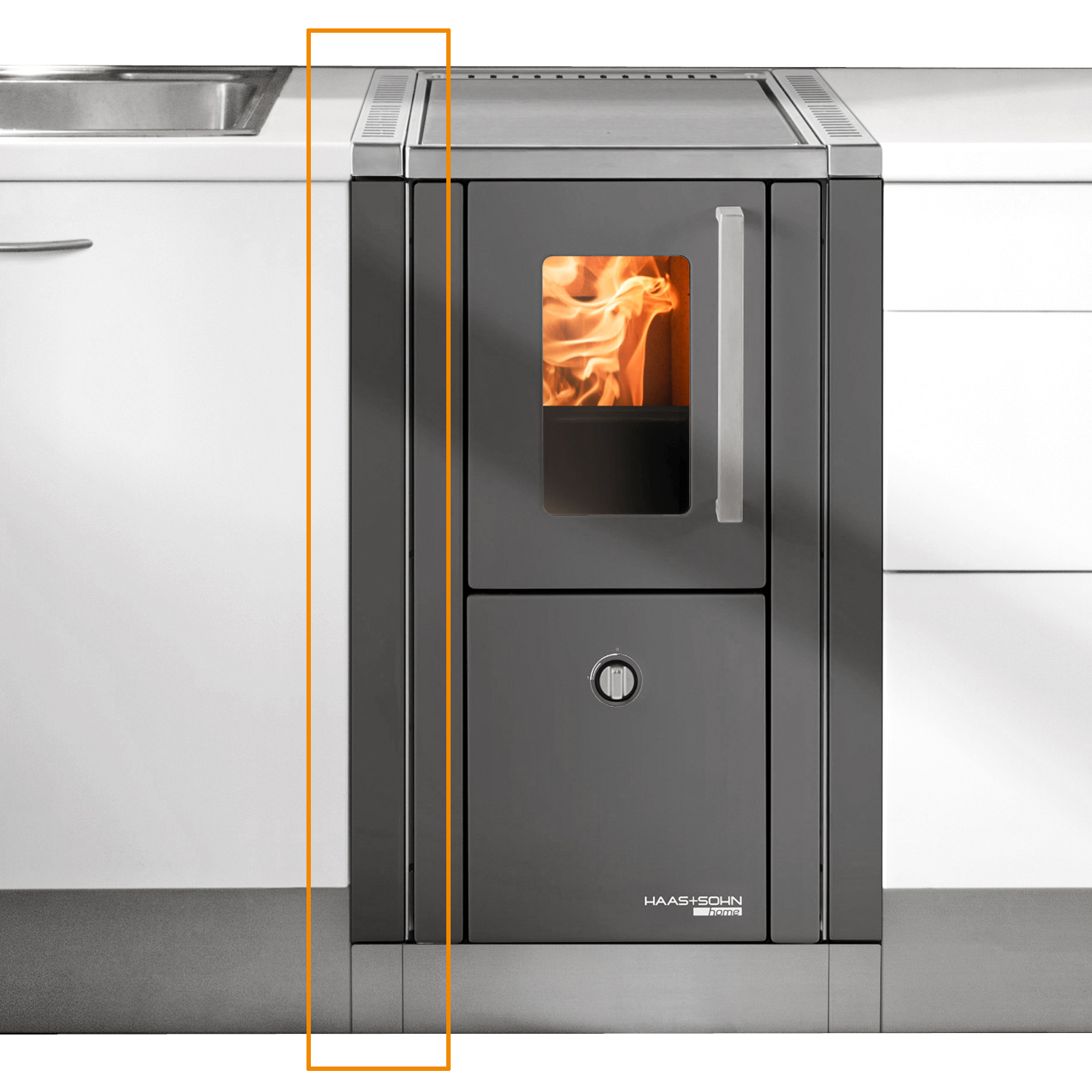 Haas+Sohn Abstandsleiste Anthrazit/Edelstahl für HSD 40.5-SF & HSD 40.5-SF-C Haas+Sohn Abstandsleiste Anthrazit/Edelstahl für HSD 40.5-SF & HSD 40.5-SF-C